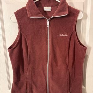 Columbia Burgundy Fleece Vest